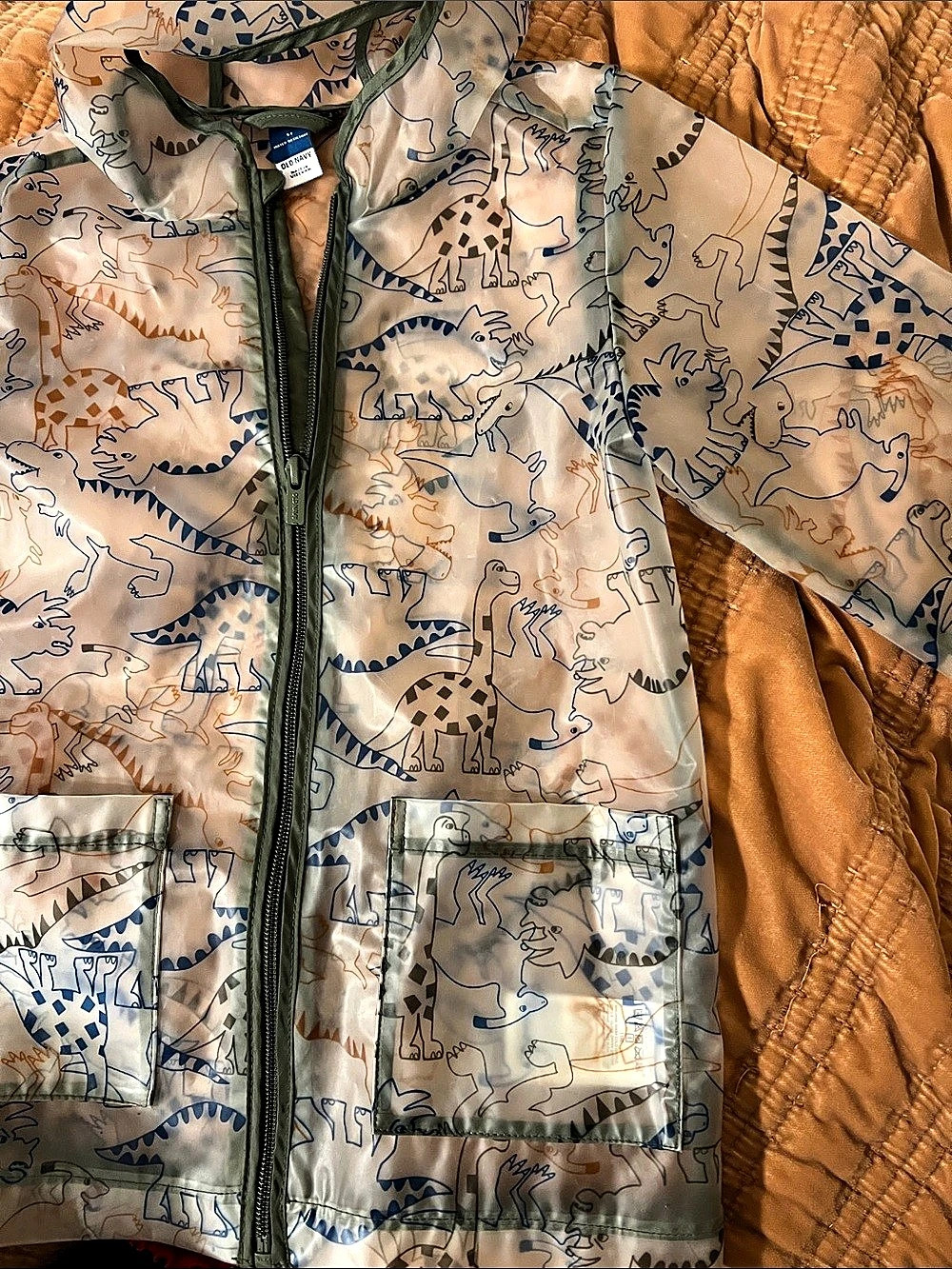 Old Navy Toddler Boys Dinosaur Rain Jacket 5T